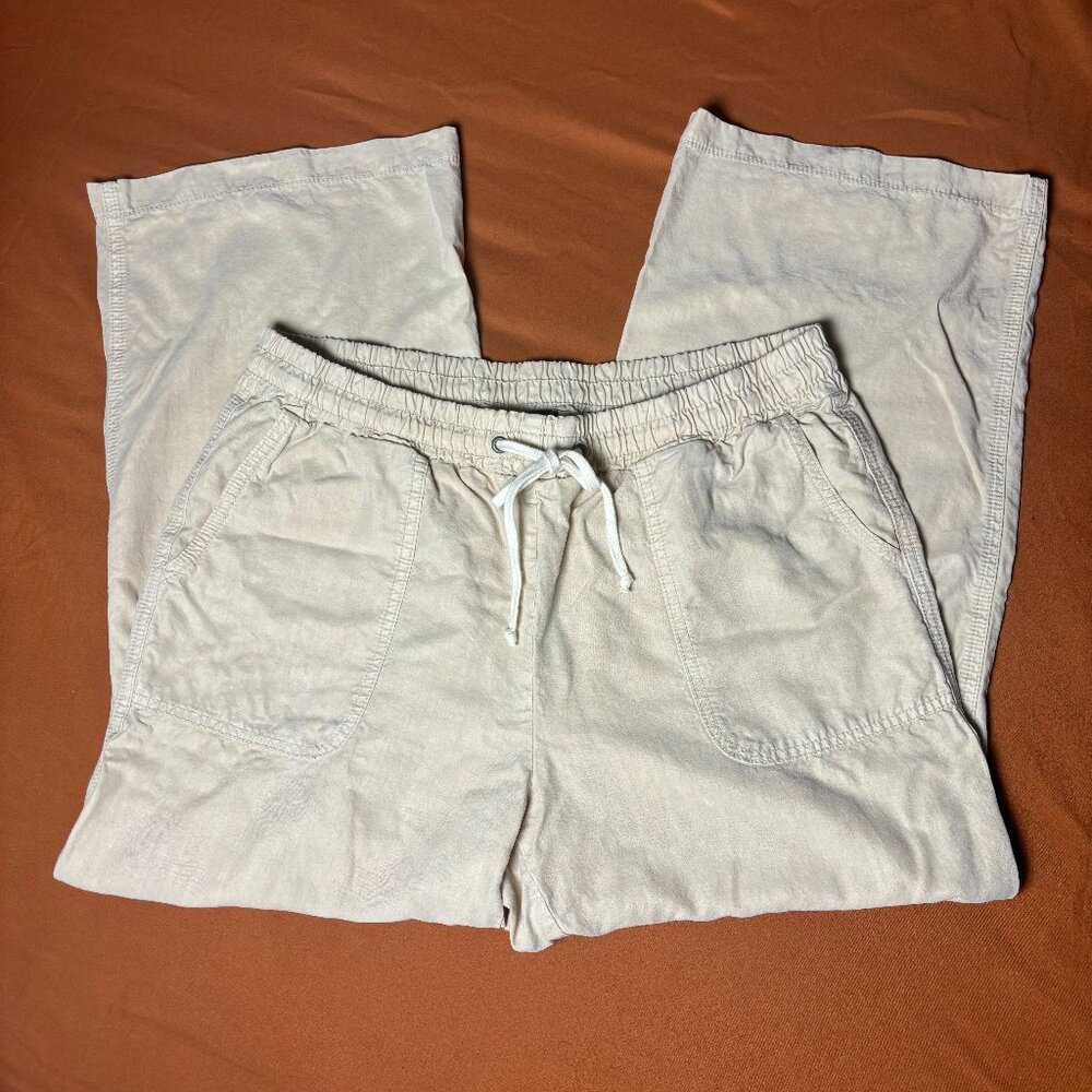 More & More Capri with Drawstring Waist Neutral Beige Large Size 42 26in
